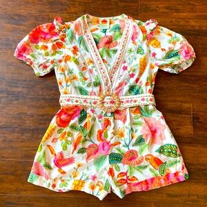 Farm Rio romper with belt sz M